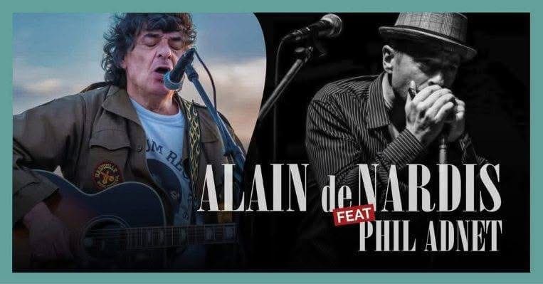 Alain de Nardis et Phill Adnet en performance musicale.